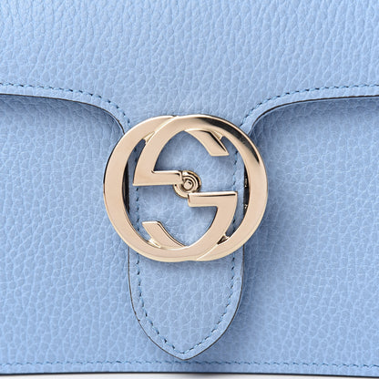 Gucci Dollar Calfskin Small Interlocking G Shoulder Bag Mineral Blue 10 of 10