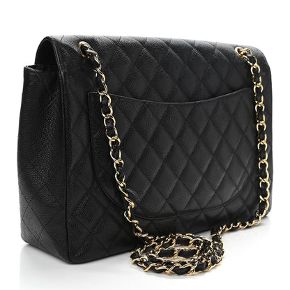 Chanel Caviar Quilted Maxi Single Flap Black 3 of 11