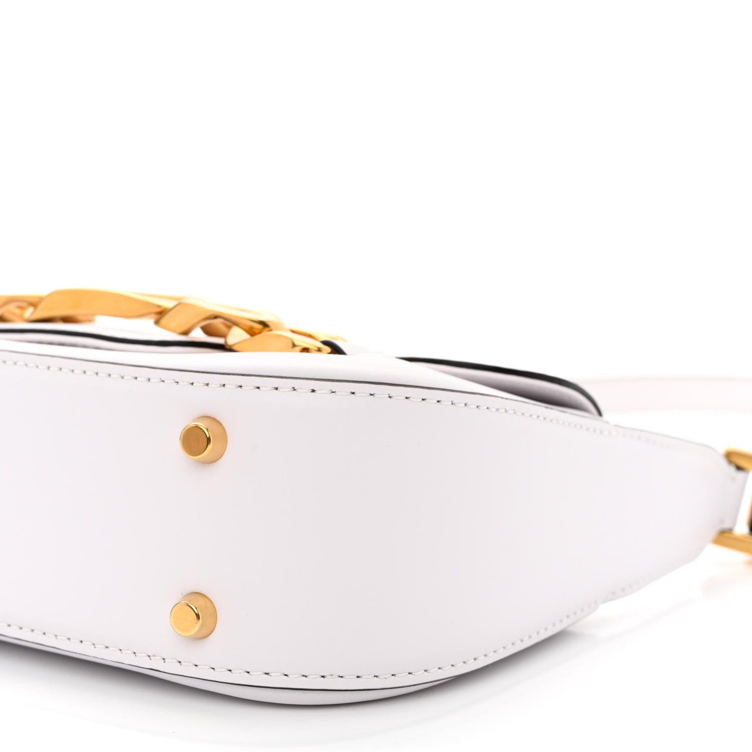 Valentino Garavani Calfskin Small Vlogo Chain Shoulder Bag Optic White 9 of 9