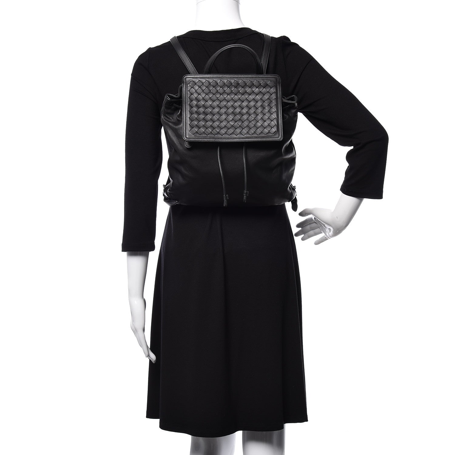 Bottega Veneta Nappa Intrecciato Backpack Black 2 of 11