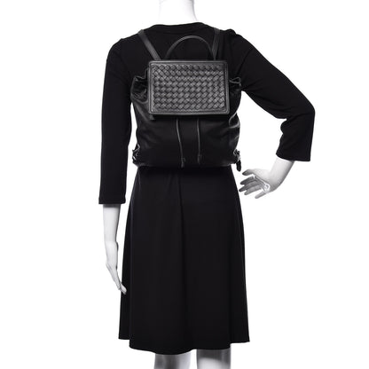 Bottega Veneta Nappa Intrecciato Backpack Black 2 of 11