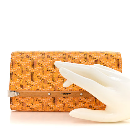 Goyard Goyardine Monte Carlo Bois Clutch With Strap Yellow 2 of 12