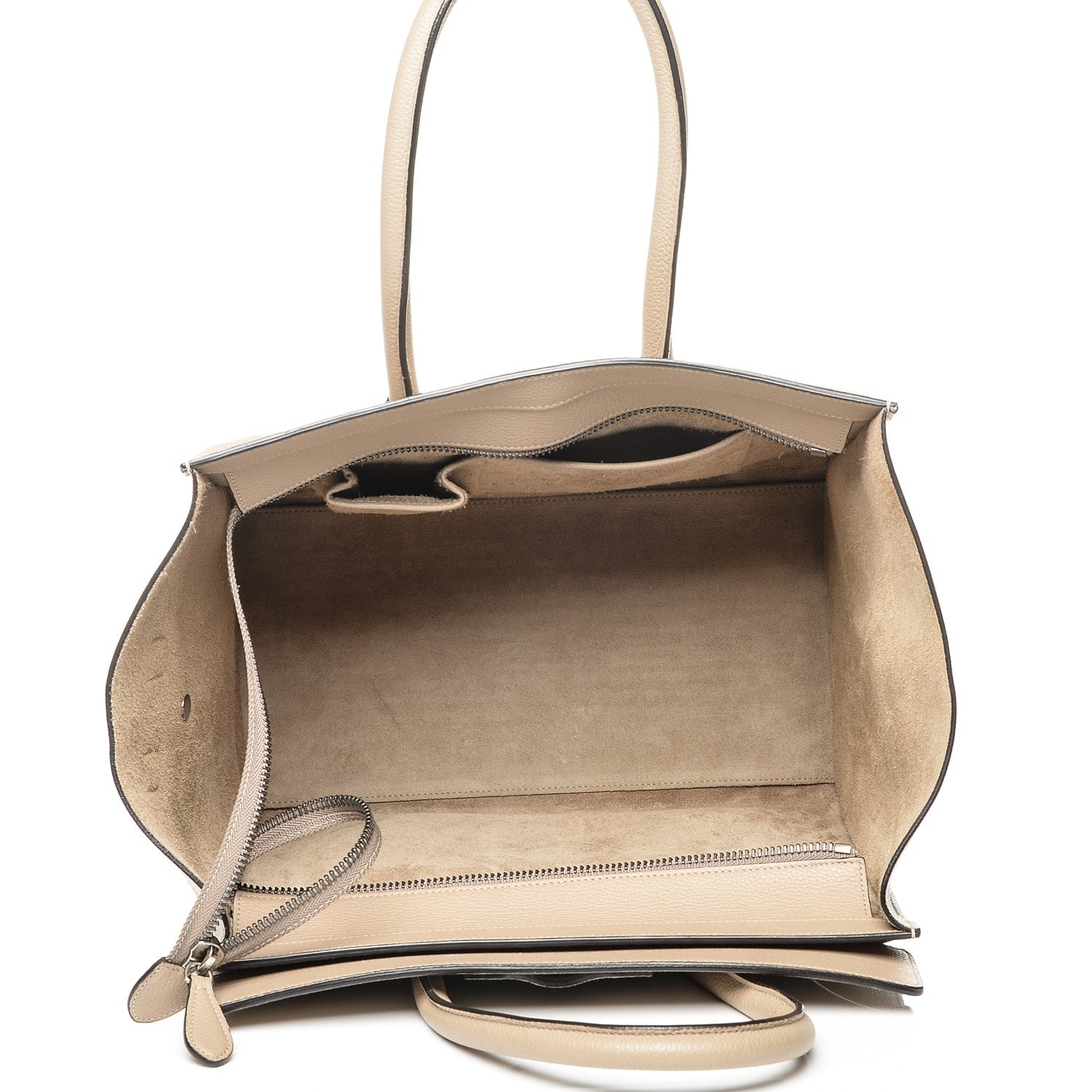 Celine Drummed Calfskin Mini Luggage Dune 5 of 6