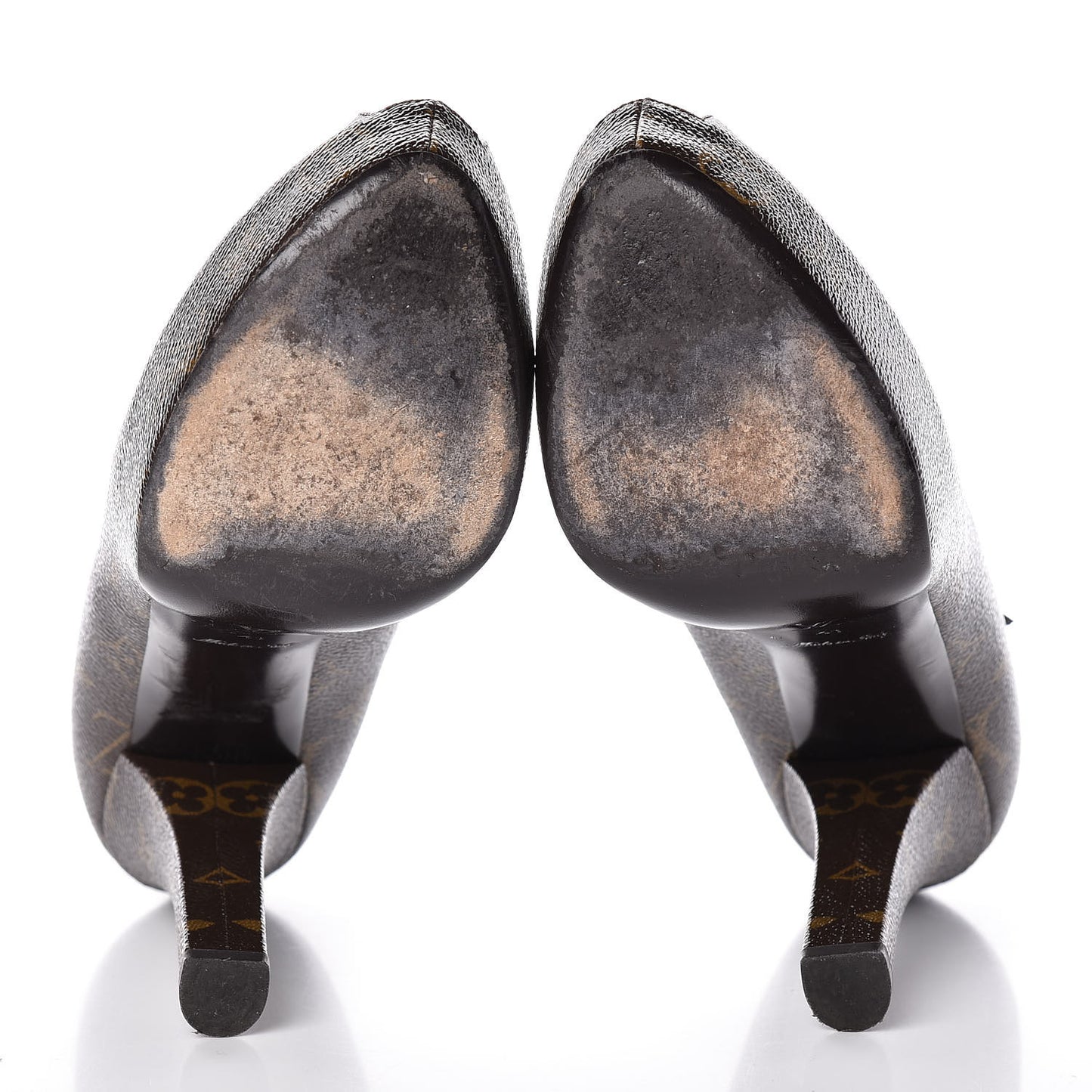 Patent Monogram Fetish Vanity Platform Pumps 41