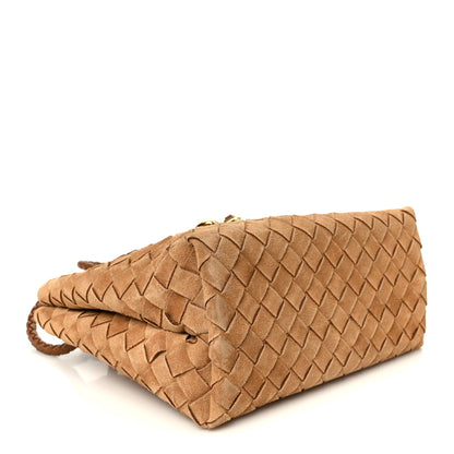 Bottega Veneta Suede Intrecciato Small Andiamo Shoulder Bag Amber 4 of 10