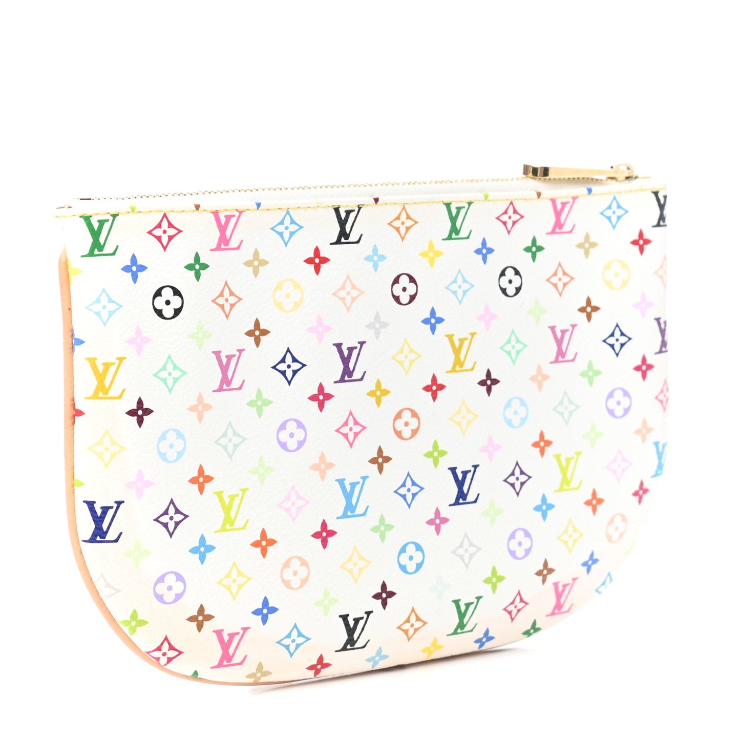 Monogram Multicolor Pochette Plate GM White