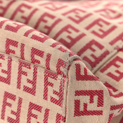 Fendi Zucchino Vitello Tote Beige Red 8 of 20