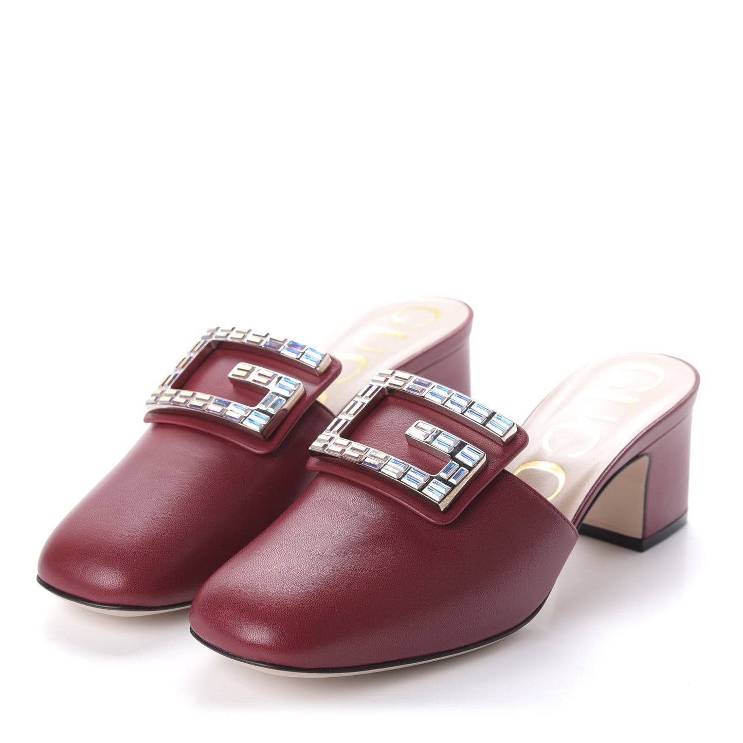 Malaga Kid Crystal Square G Madelyn Mules 36 Romantic Cerise