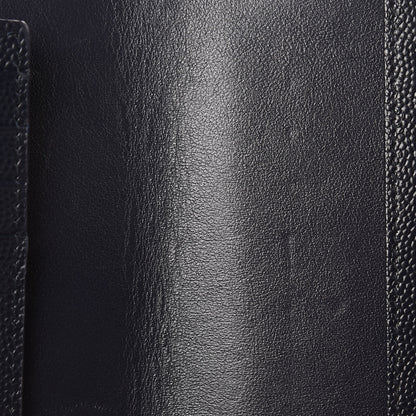 Saint Laurent Grain De Poudre Matelasse Chevron Small Monogram Passport Case Deep Marine 7 of 8
