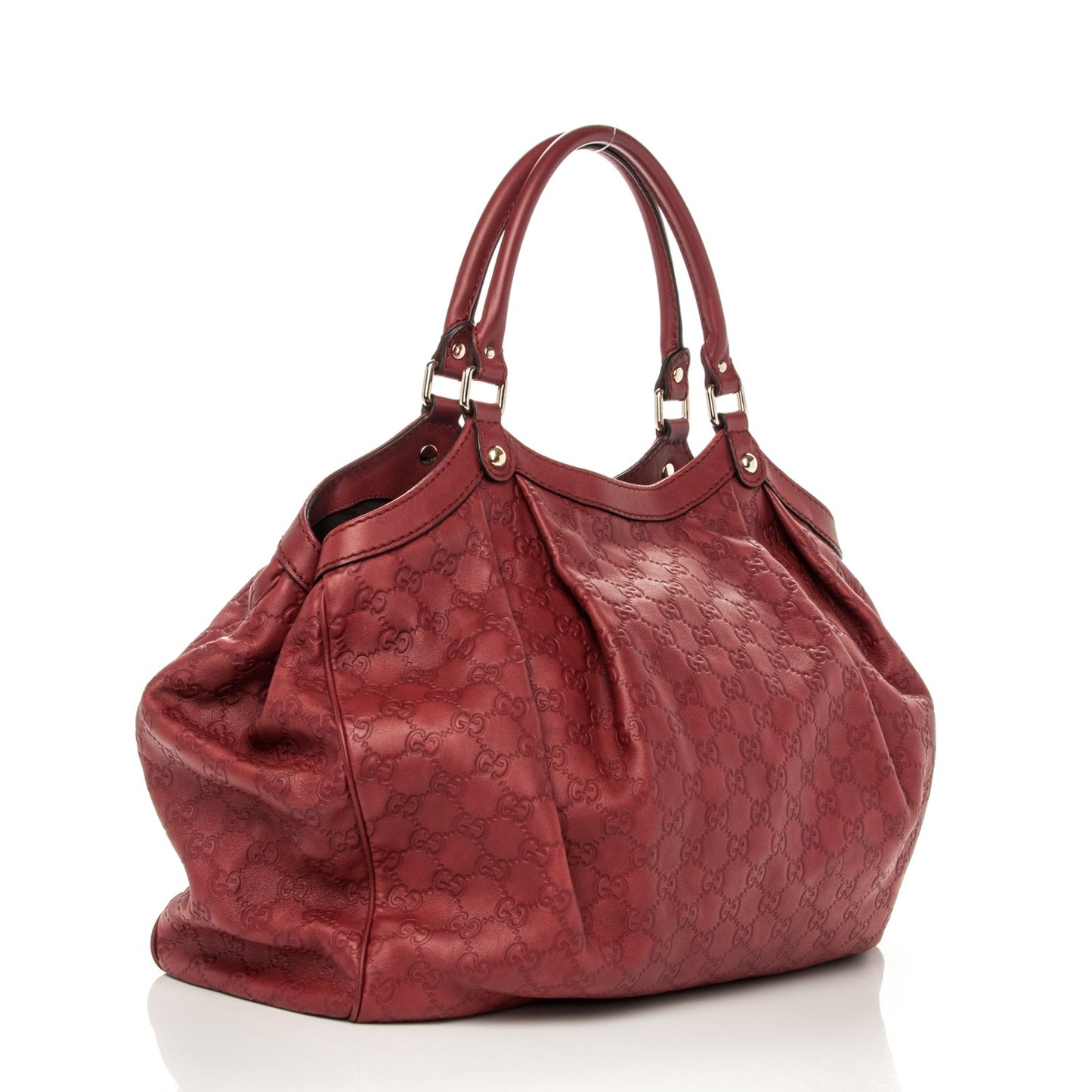 Guccissima Large Sukey Tote Red