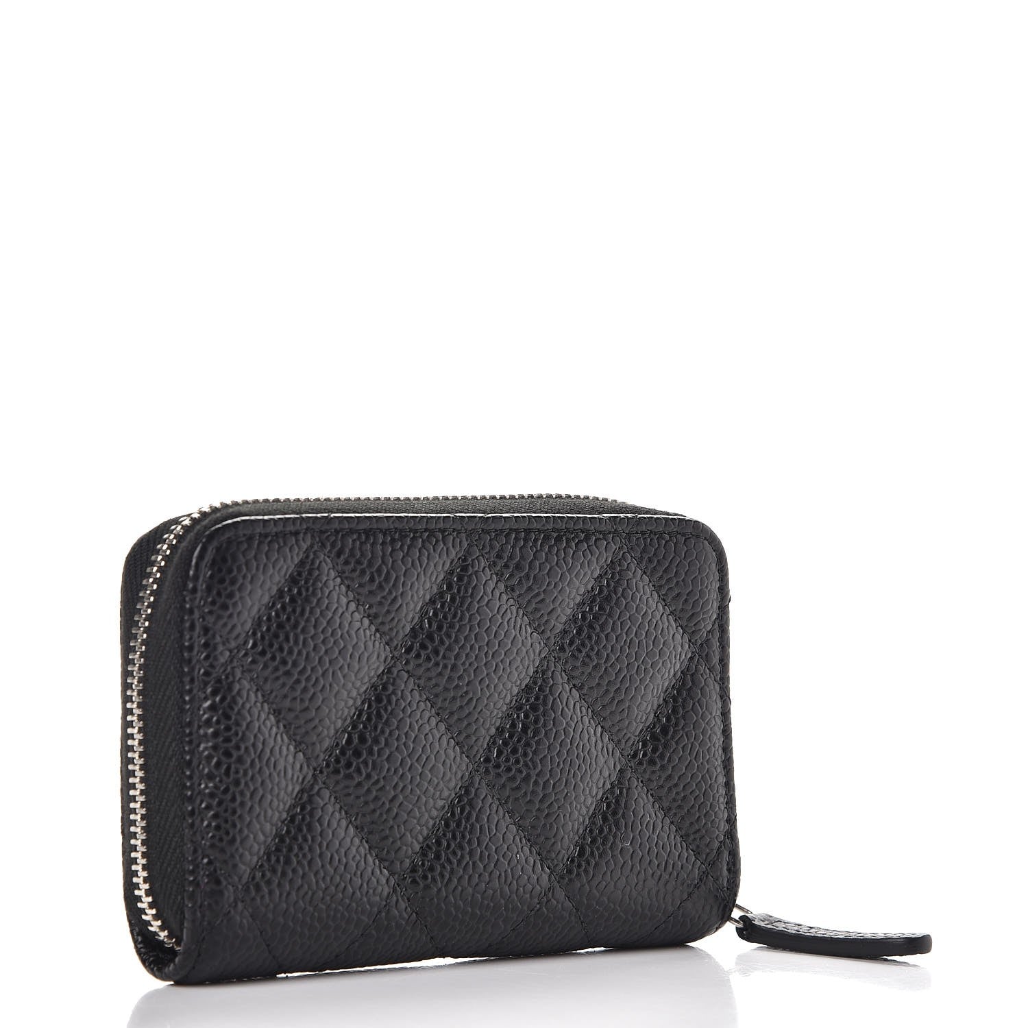 Chanel Caviar Quilted Zip Coin Purse Black 3 of 8