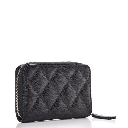 Chanel Caviar Quilted Zip Coin Purse Black 3 of 8