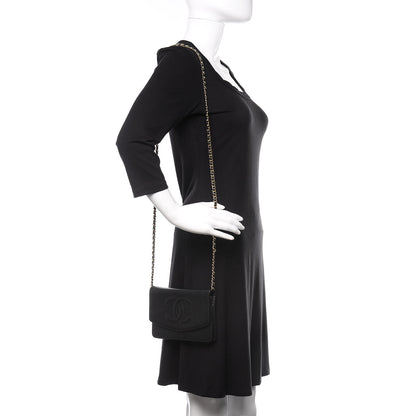 Chanel Caviar Timeless CC Wallet On Chain WOC Black 2 of 11