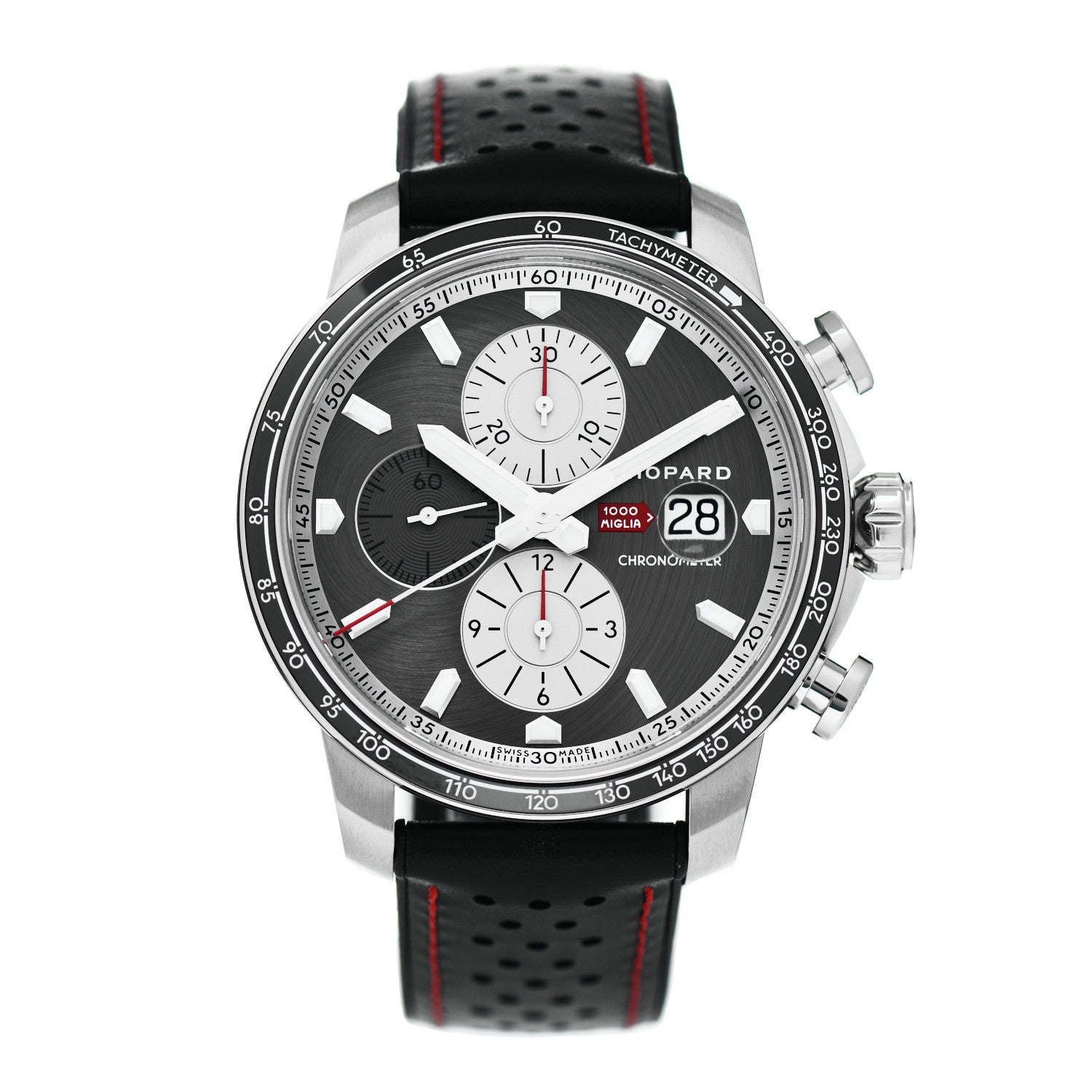 Chopard Stainless Steel Rubber 42mm Mille Miglia Race Edition Chronograph Automatic Watch Black 1 of 5