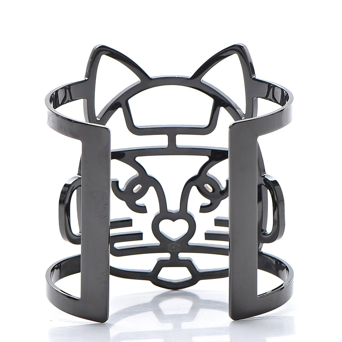 Strass Crystal CC Emoji Robot Cat Cuff