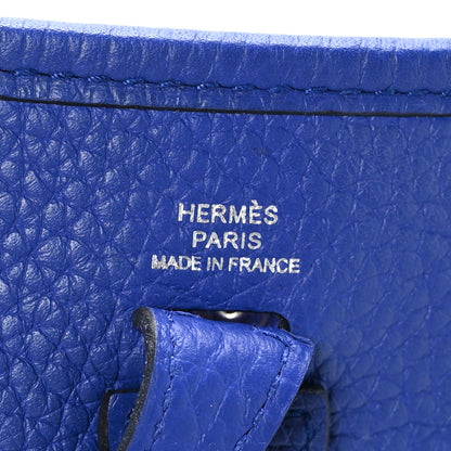 Hermes Taurillon Clemence Evelyne TPM Bleu Electrique 5 of 9
