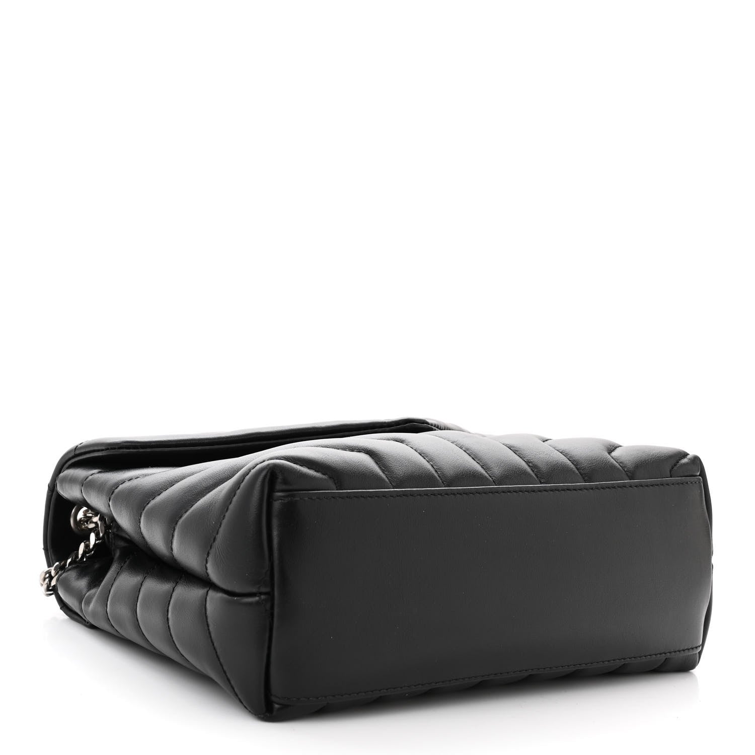 Saint Laurent Calfskin Y Quilted Monogram Small Loulou Chain Satchel Black 4 of 10