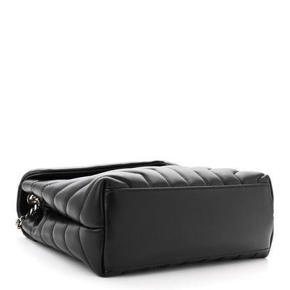 Saint Laurent Calfskin Y Quilted Monogram Small Loulou Chain Satchel Black 4 of 10