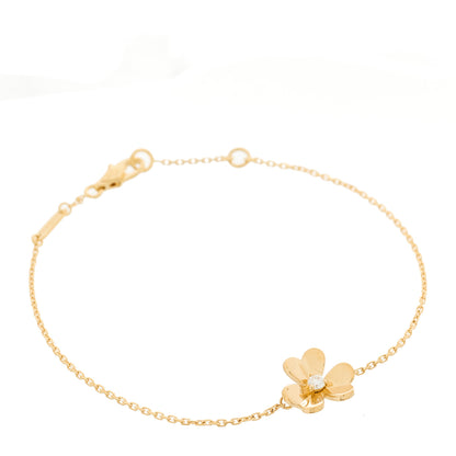 Van Cleef & Arpels 18K Yellow Gold Diamond Mini Frivole Bracelet 1 of 4