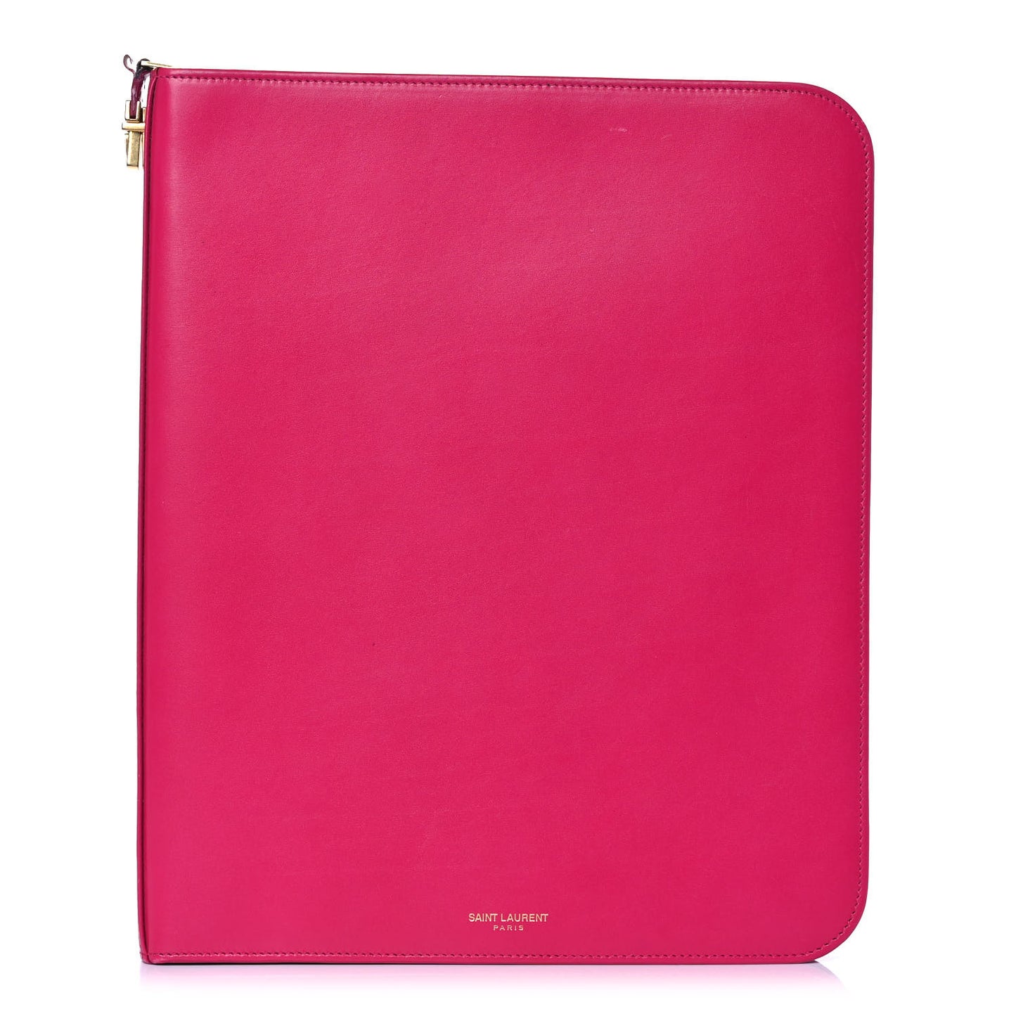 Smooth Calfskin Tuc iPad Case Fushia