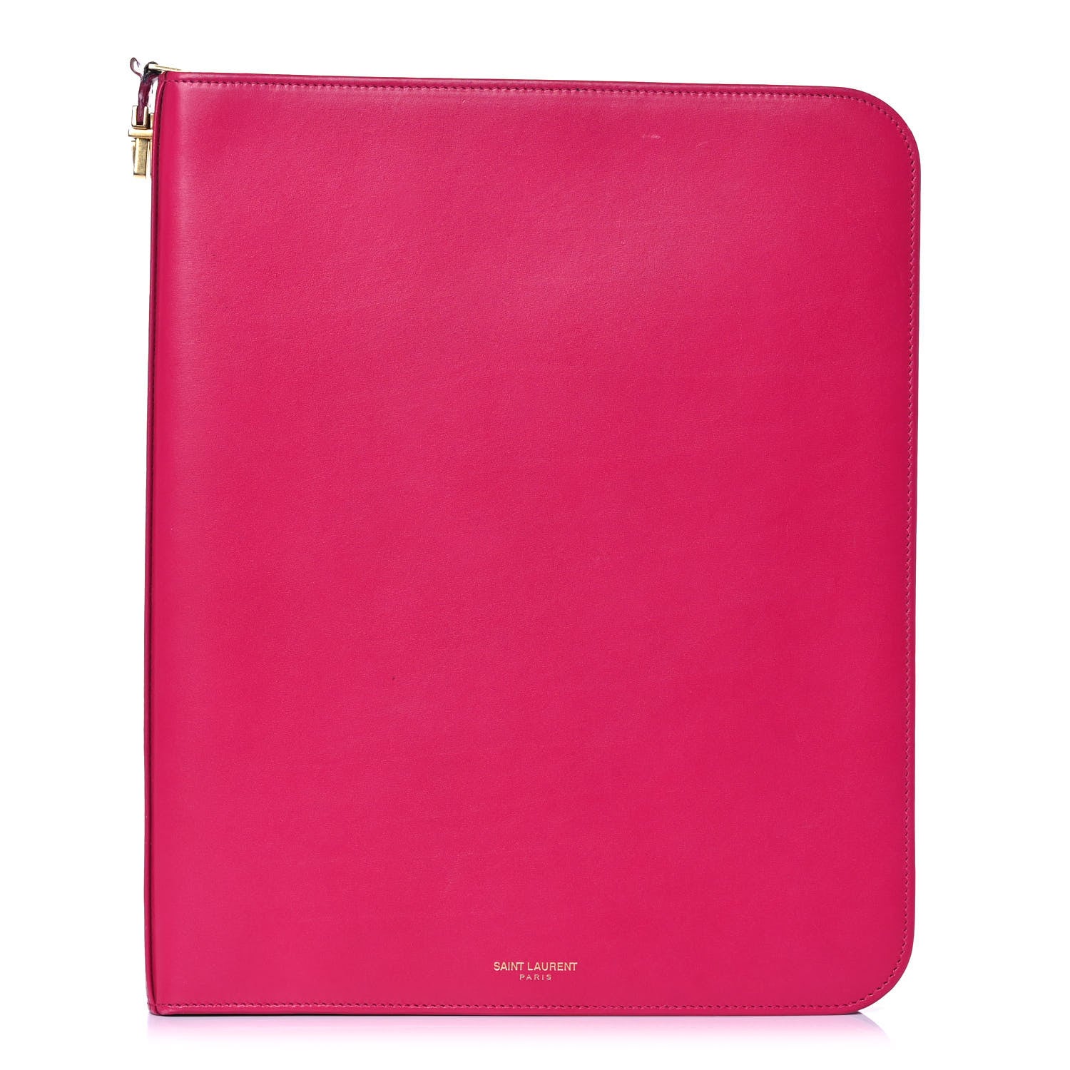 Saint Laurent Smooth Calfskin Tuc iPad Case Fushia 1 of 12