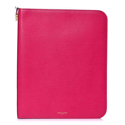 Saint Laurent Smooth Calfskin Tuc iPad Case Fushia 1 of 12