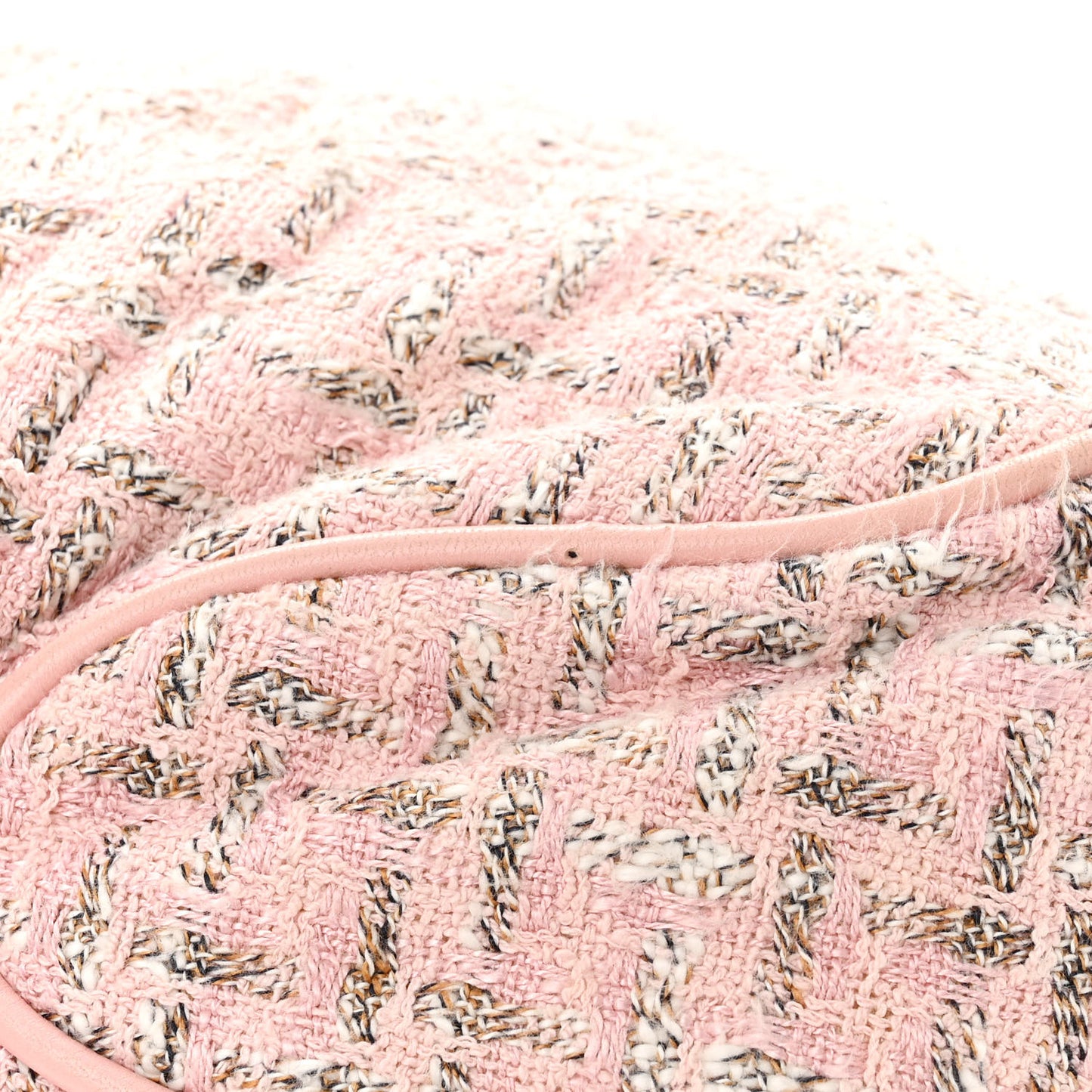 Tweed Boucle Knitting Bag Pink