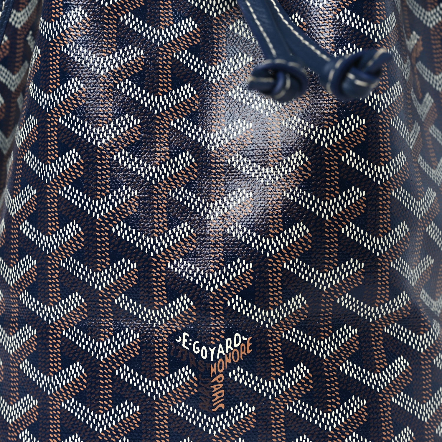 Goyard Goyardine Petit Flot Bucket Bag PM Navy 7 of 9