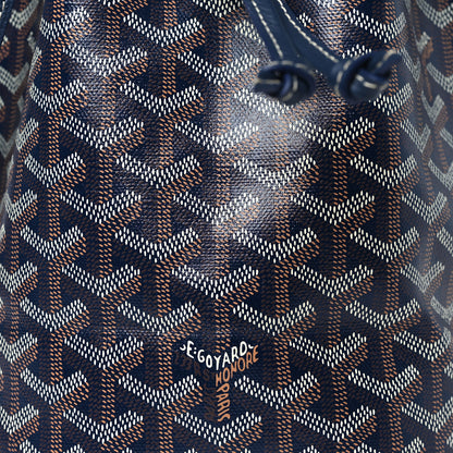 Goyard Goyardine Petit Flot Bucket Bag PM Navy 7 of 9