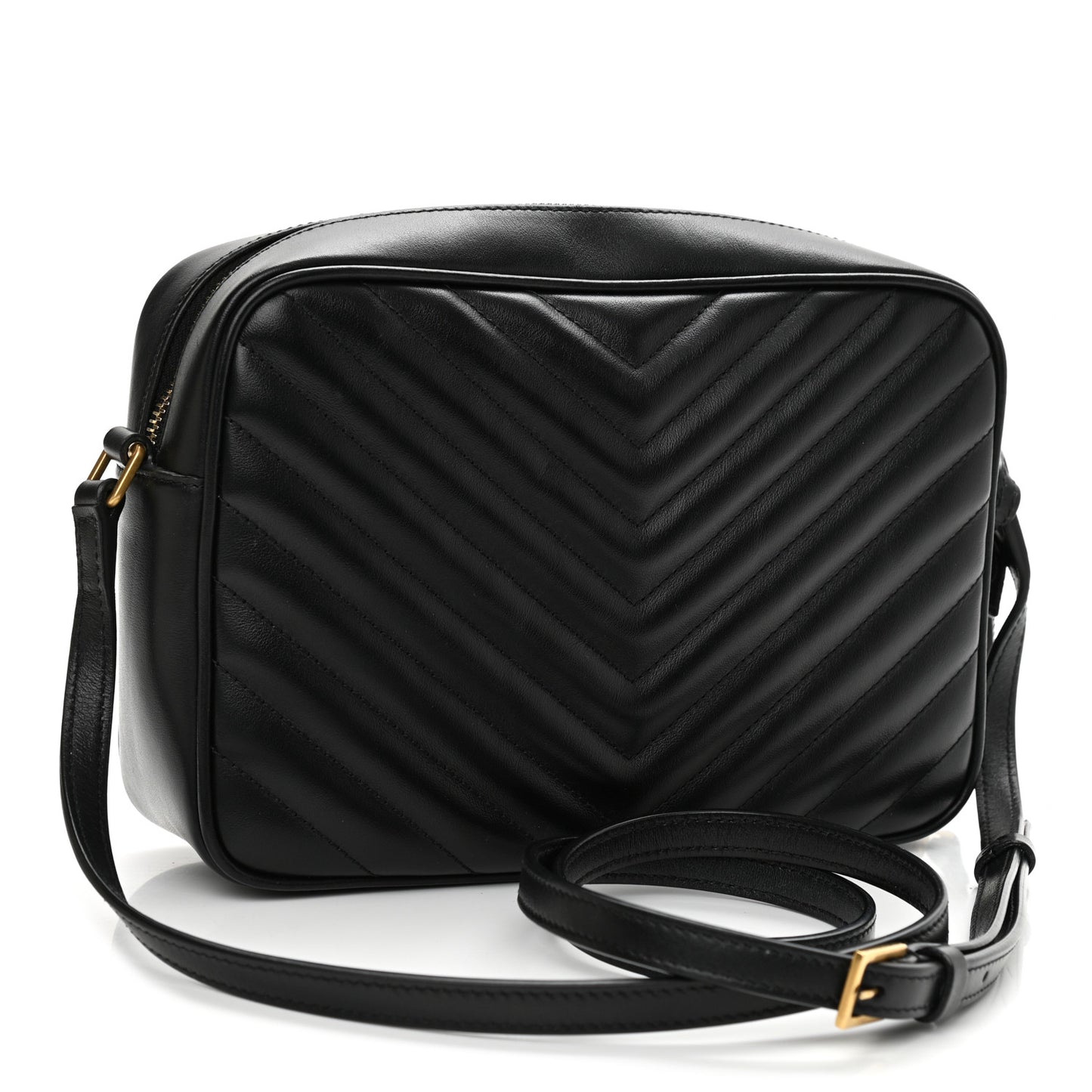 Calfskin Matelasse Monogram Lou Camera Bag Black