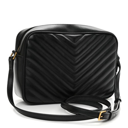 Saint Laurent Calfskin Matelasse Monogram Lou Camera Bag Black 3 of 8