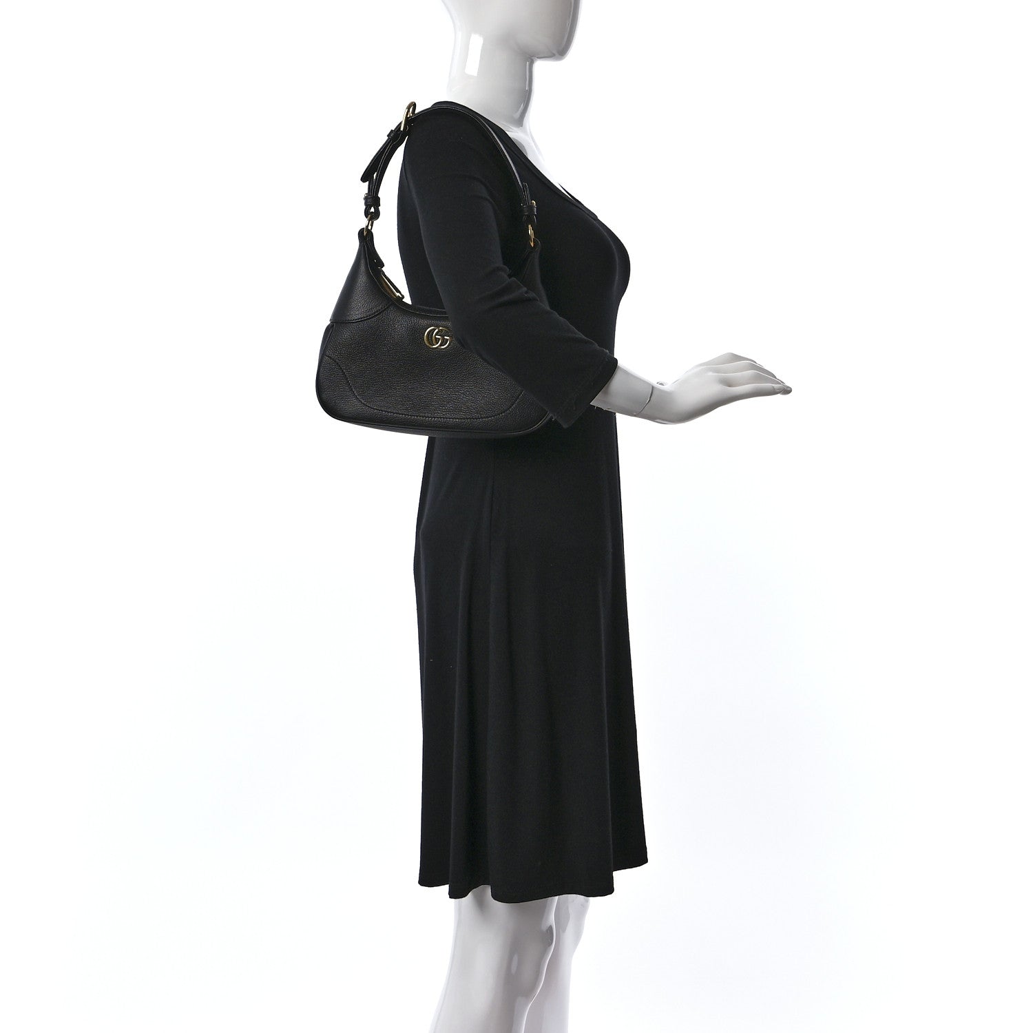 Gucci Goatskin Small Aphrodite Shoulder Bag Black 1 of 10