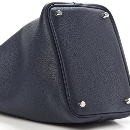 Hermes Taurillon Clemence Picotin Lock 18 PM Bleu Nuit 6 of 8