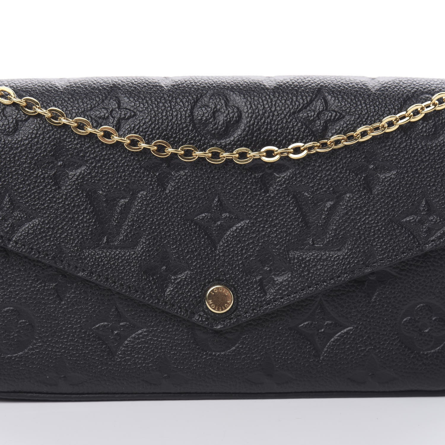 Louis Vuitton Empreinte Pochette Felicie Chain Wallet Black 9 of 11