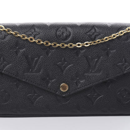 Louis Vuitton Empreinte Pochette Felicie Chain Wallet Black 9 of 11