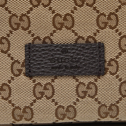 Gucci Monogram Dollar Calfskin O Drawstring Backpack Beige Ebony Testa di Moro Dark Chocolate 8 of 8