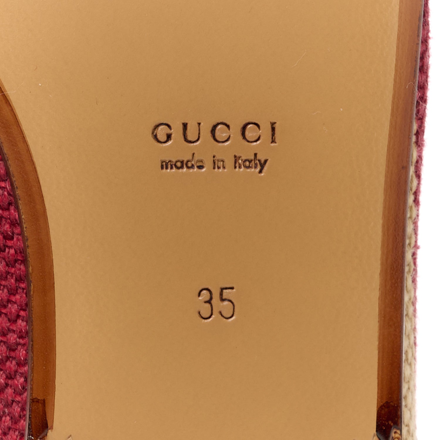 Gucci Canvas Marley Stripe 100 Centennial Womens Princetown Slippers 35 Beige New Acero 6 of 8