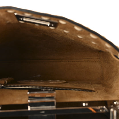 Fendi Suede FF Mini Peekaboo Iconic Satchel Marrone 5 of 9