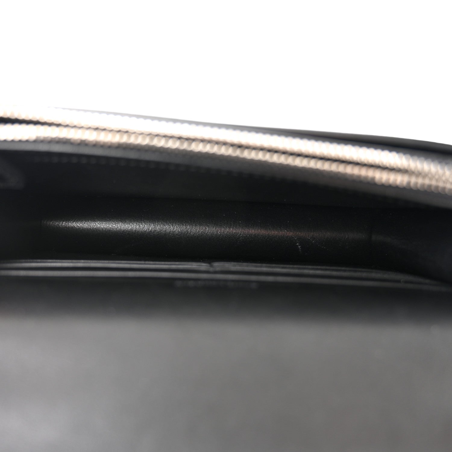 Saint Laurent Calfskin Lizard Embossed Monogram Sunset Chain Wallet Black 5 of 10
