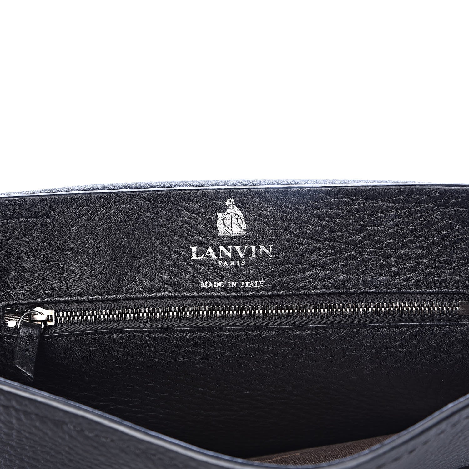 Lanvin Pony Hair Calfskin Zebra Print Medium Happy Shoulder Bag Black White 6 of 16