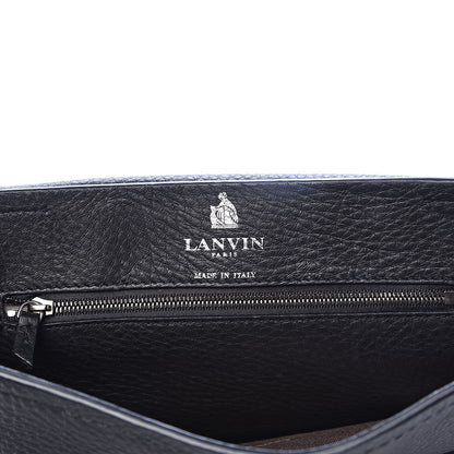 Lanvin Pony Hair Calfskin Zebra Print Medium Happy Shoulder Bag Black White 6 of 16