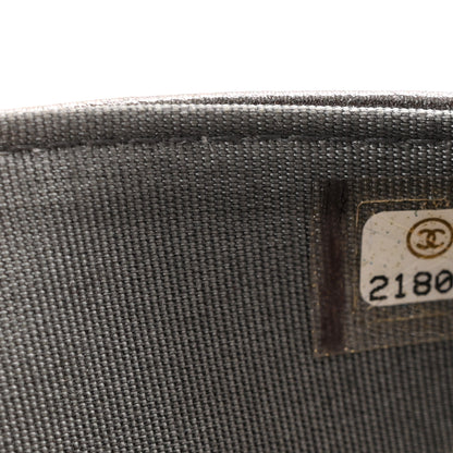 Chanel Metallic Goatskin Quilted Diamond CC Wallet On Chain WOC Pewter 8 of 12
