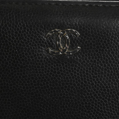 Chanel Caviar Large Sevruga Zip Around Organizer Wallet Black 16 of 17