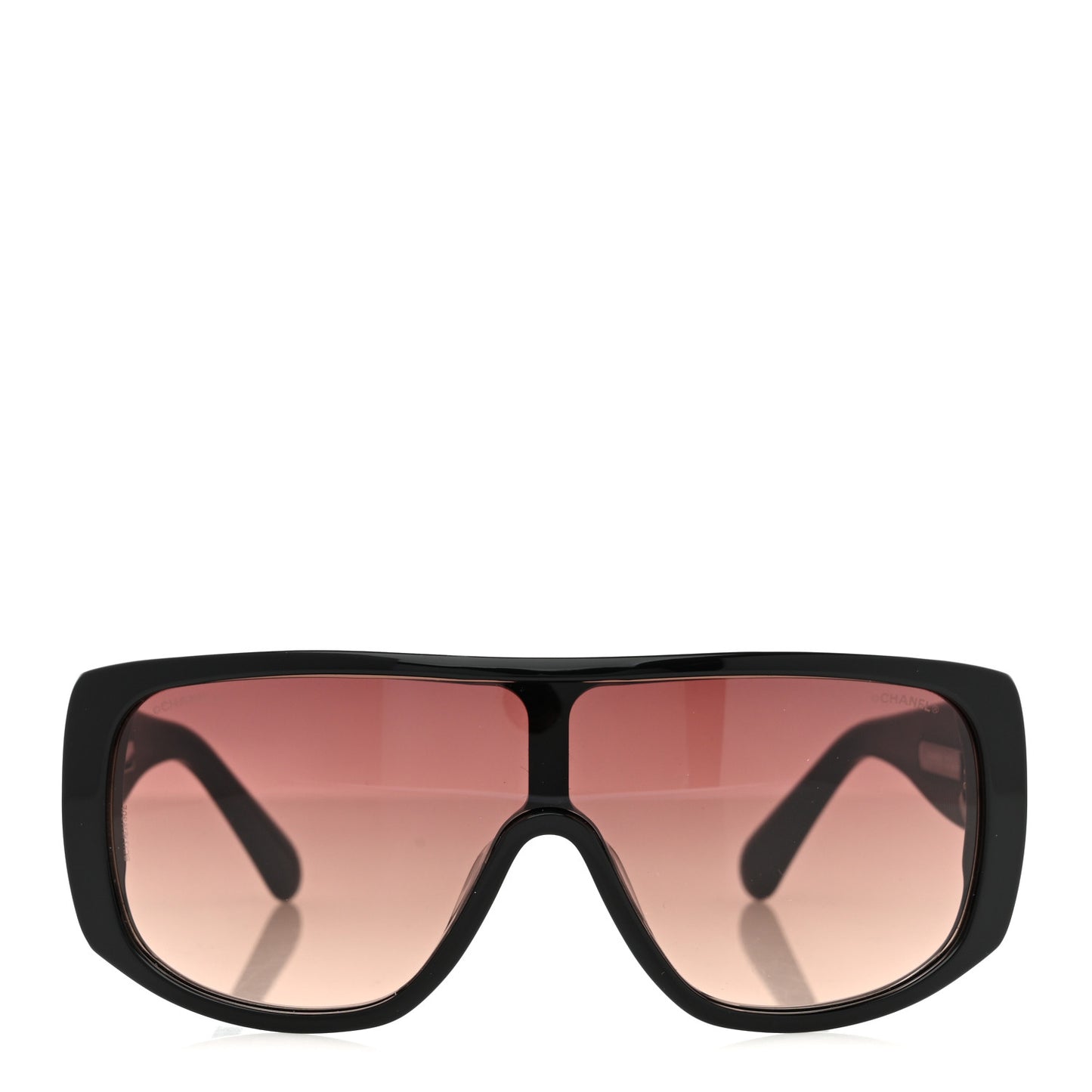 Acetate Shield Sunglasses 5495-A Black