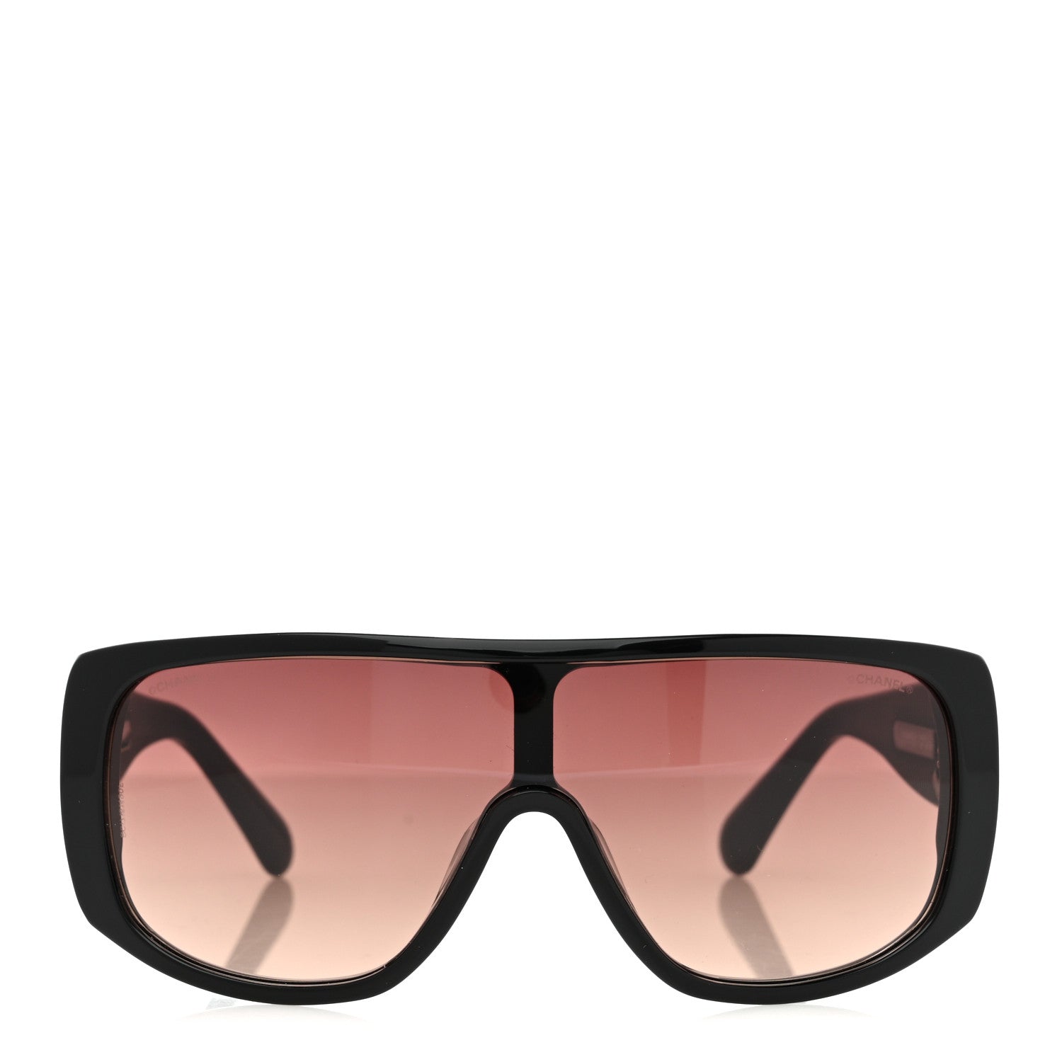 Chanel Acetate Shield Sunglasses 5495-A Black 2 of 7