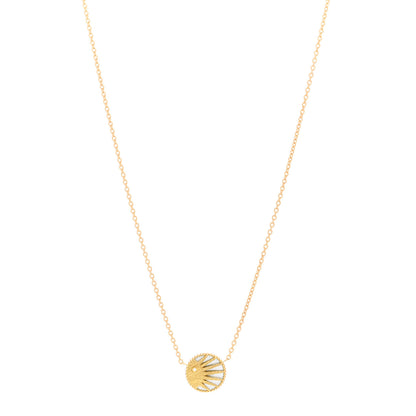 Christian Dior 18K Yellow Gold Diamond Black Onyx Mother of Pearl Rose Celeste Pendant Necklace 1 of 4