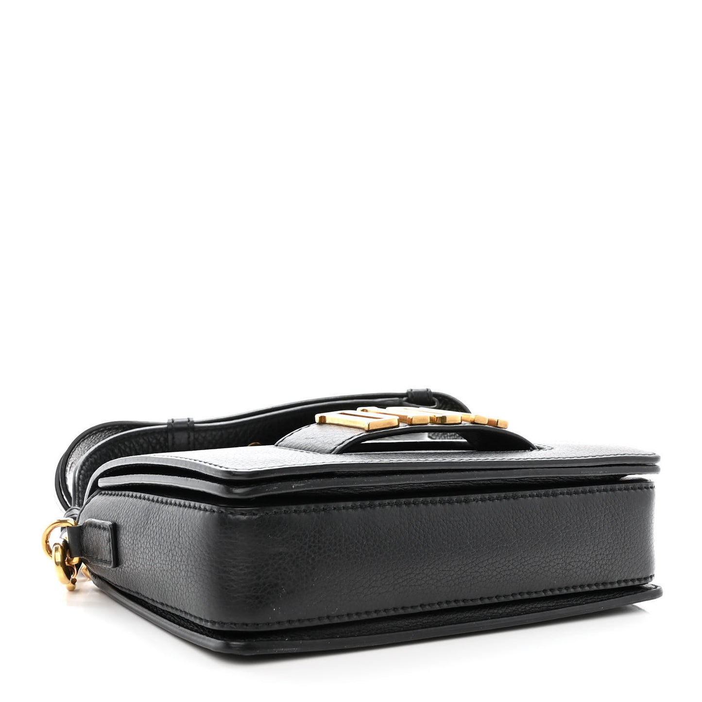 Grained Calfskin Dio(r)evolution Flap Bag Black