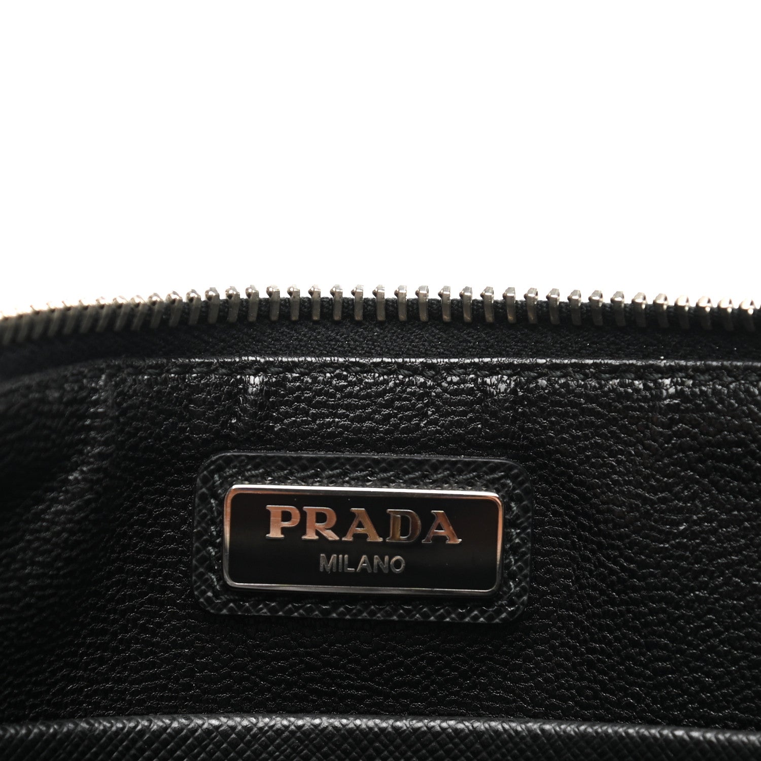 Prada Saffiano Voyage Flat Pouch Black 6 of 8