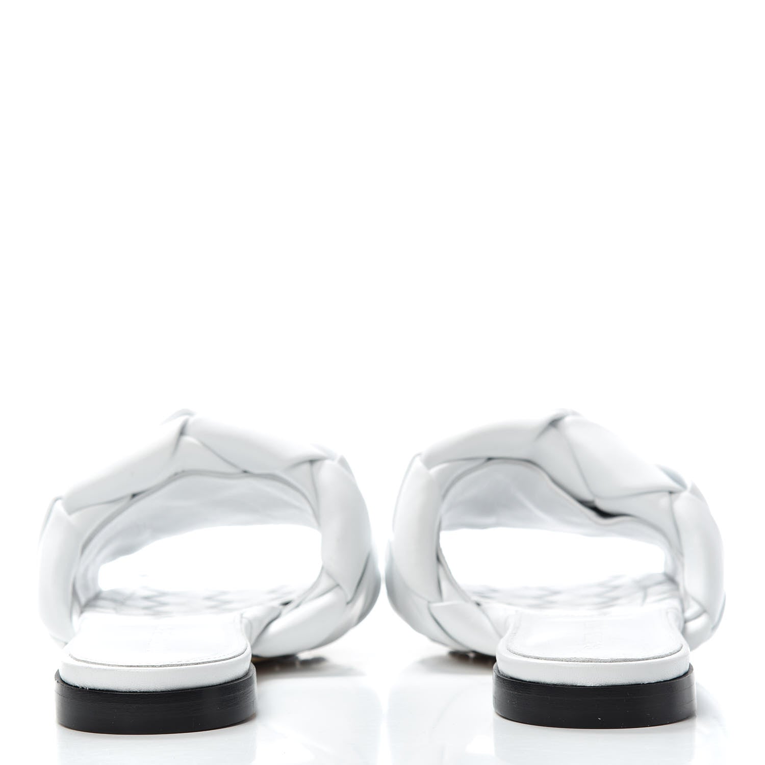 Bottega Veneta Nappa Maxi Intrecciato Lido Flat Sandals 35 Optic White 7 of 9