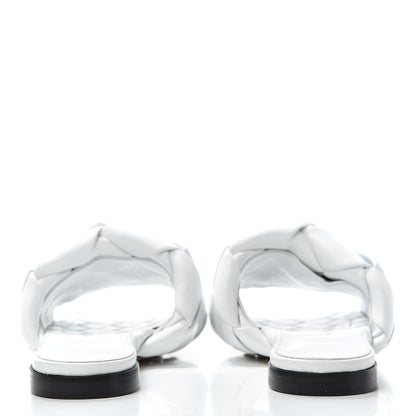 Bottega Veneta Nappa Maxi Intrecciato Lido Flat Sandals 35 Optic White 7 of 9